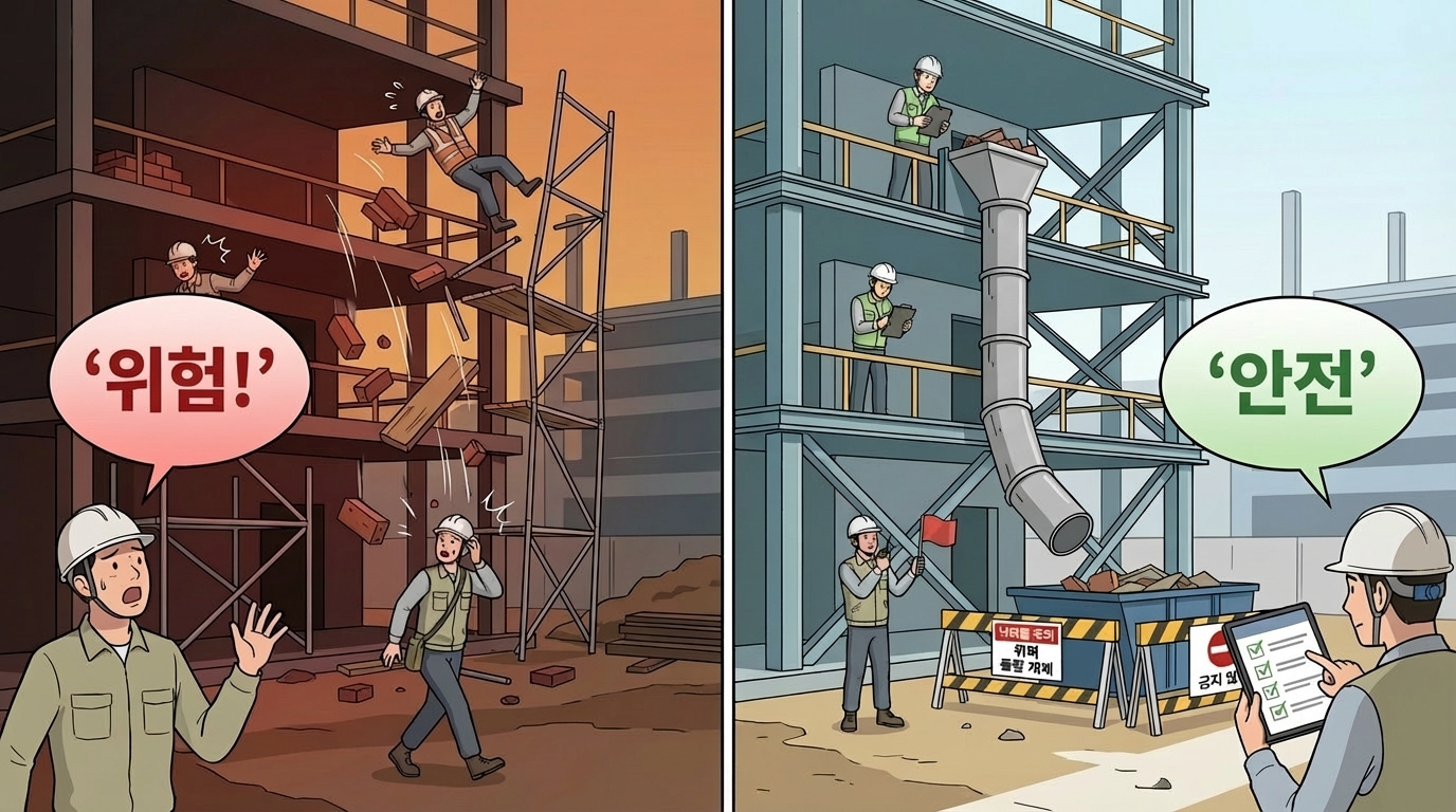 제51조(구축물등의 안전 유지): 고정하중·적재하중·시공·해체하중과 적설·풍압·지진·진동·충격을 반영해 설계도서를 준수하고 변경 승인·점검기록·시정조치를 유지해야 전도·붕괴·폭발 재해를 예방할 수 있습니다.