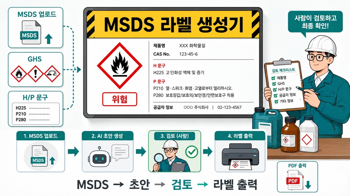 [#8] 안전관리자가 바이브코딩으로 만든 MSDS 라벨 생성기 개발 경험기 - 안전곰곰의 산업안전 지식 저장소