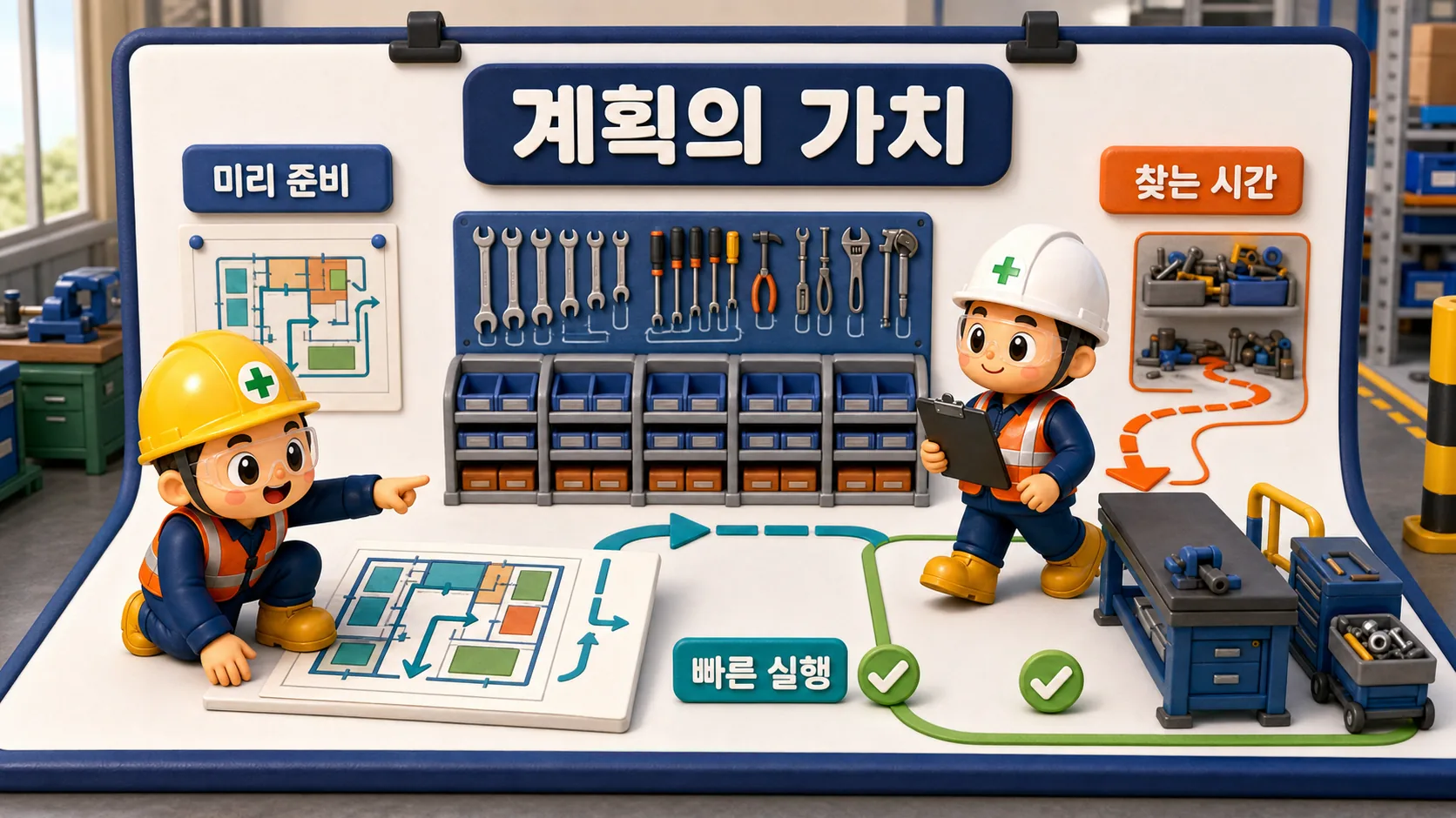 작업 전에 역할과 동선, 중단 조건을 계획해 현장 판단 시간을 확보하는 팀
