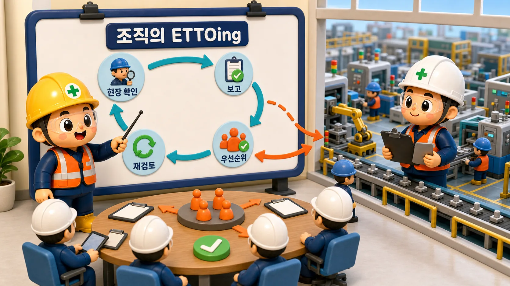 계획 정보 경험 조직 신호를 관찰하고 ETTOing 사용 조건을 조정하는 현장 개선 고리