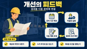 개선의 피드백을 결과 확인에서 다음 준비로 연결하는 현장 적용 예시