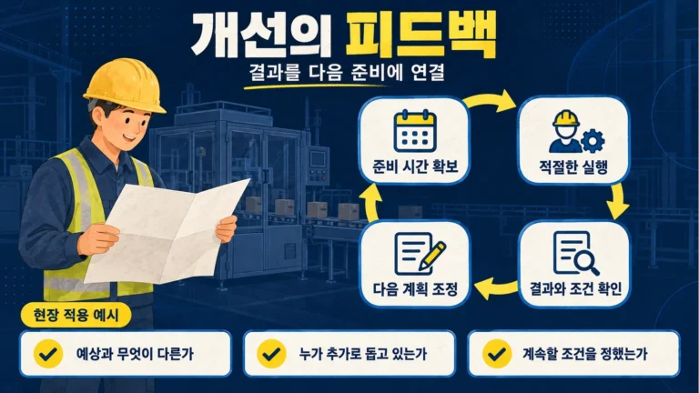 개선의 피드백을 결과 확인에서 다음 준비로 연결하는 현장 적용 예시