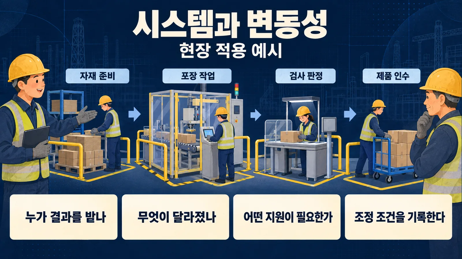 시스템과 변동성을 자재 준비부터 제품 인수까지 연결해 보는 현장 적용 예시