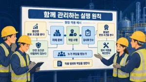 Synesis 현장 적용: 하나의 작업 흐름에서 생산·품질·안전·정비 조건을 함께 판단하는 예시