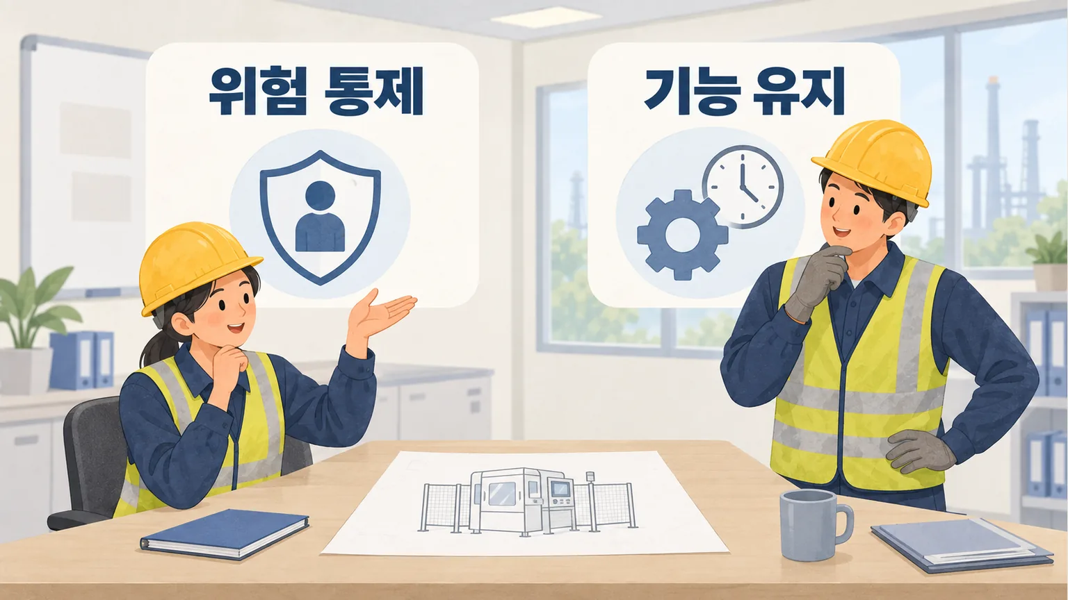 위험 통제와 기능 유지라는 두 관점을 같은 설비 자료에 연결하는 담당자
