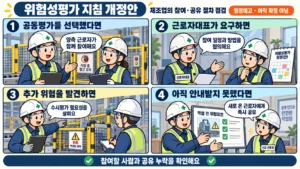 위험성평가 지침 행정예고의 제조업 적용 대상과 근로자 참여·결과 공유 검토 사항